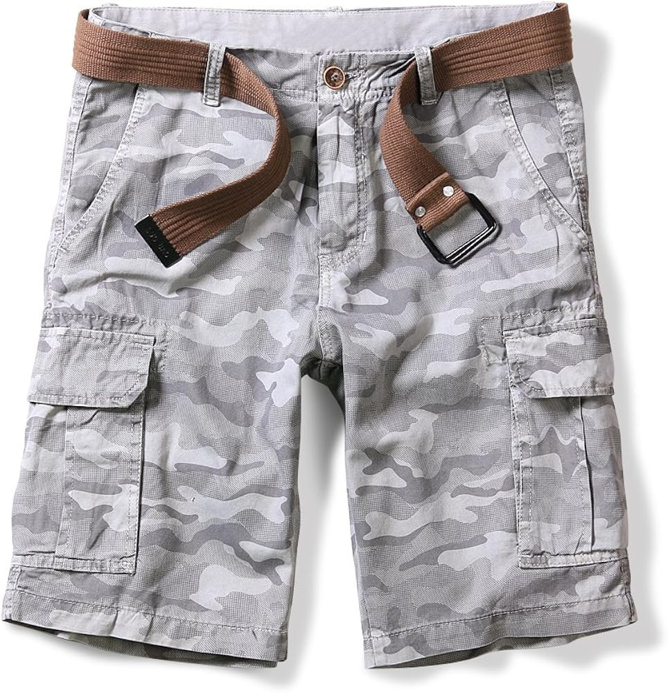 OCHENTA Men's Lightweight Cargo Shorts with Pockets Cotton Shorts for Men Casual (No Belt) | Amazon (US)