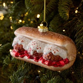 Glass Meatball Sub Ornament | West Elm (US)