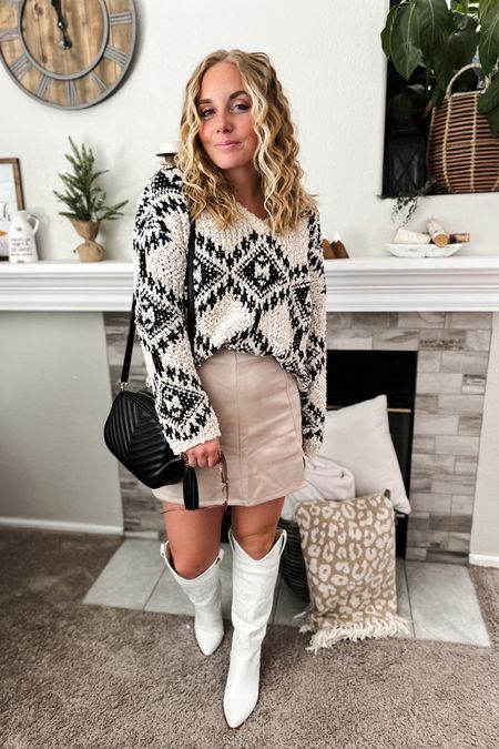 Fall and Winter outfit ideas with this oversized sweater, sueded mini skirt, white cowboy boots, and black cross body bag. I’m wearing my true size with everything.


Fall outfits | Fall fashion | size 4-6 | amazon fall finds | amazon handbags | amazon deals | amazon on sale | fall outfit Inspo | casual fall outfits | fall outfit ideas | fall favorites | fall boots | fall outfits 2023 | fall shoes | fall fashion 2023 amazon | casual fall outfits | outfit inspo | outfit ideas | pumpkin patch outfit | thanksgiving day outfits | winter outfits amazon 

#LTKstyletip #LTKfindsunder50 #LTKfindsunder100