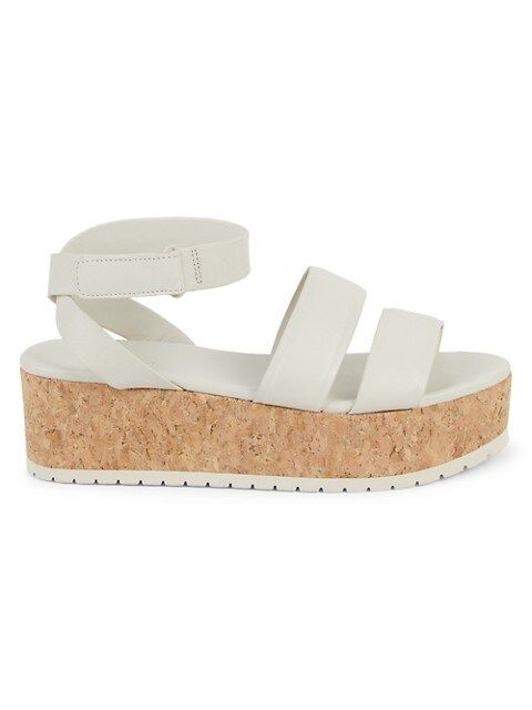 Jet Cork Leather Flatform Sandals | Saks Fifth Avenue OFF 5TH