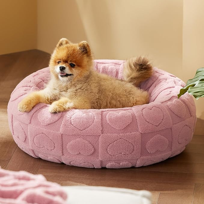 Bedsure Dog Bed for Small Dogs - Donut Pet Bed for Puppy Kitten with Anti Slip Bottom, Round Sher... | Amazon (US)