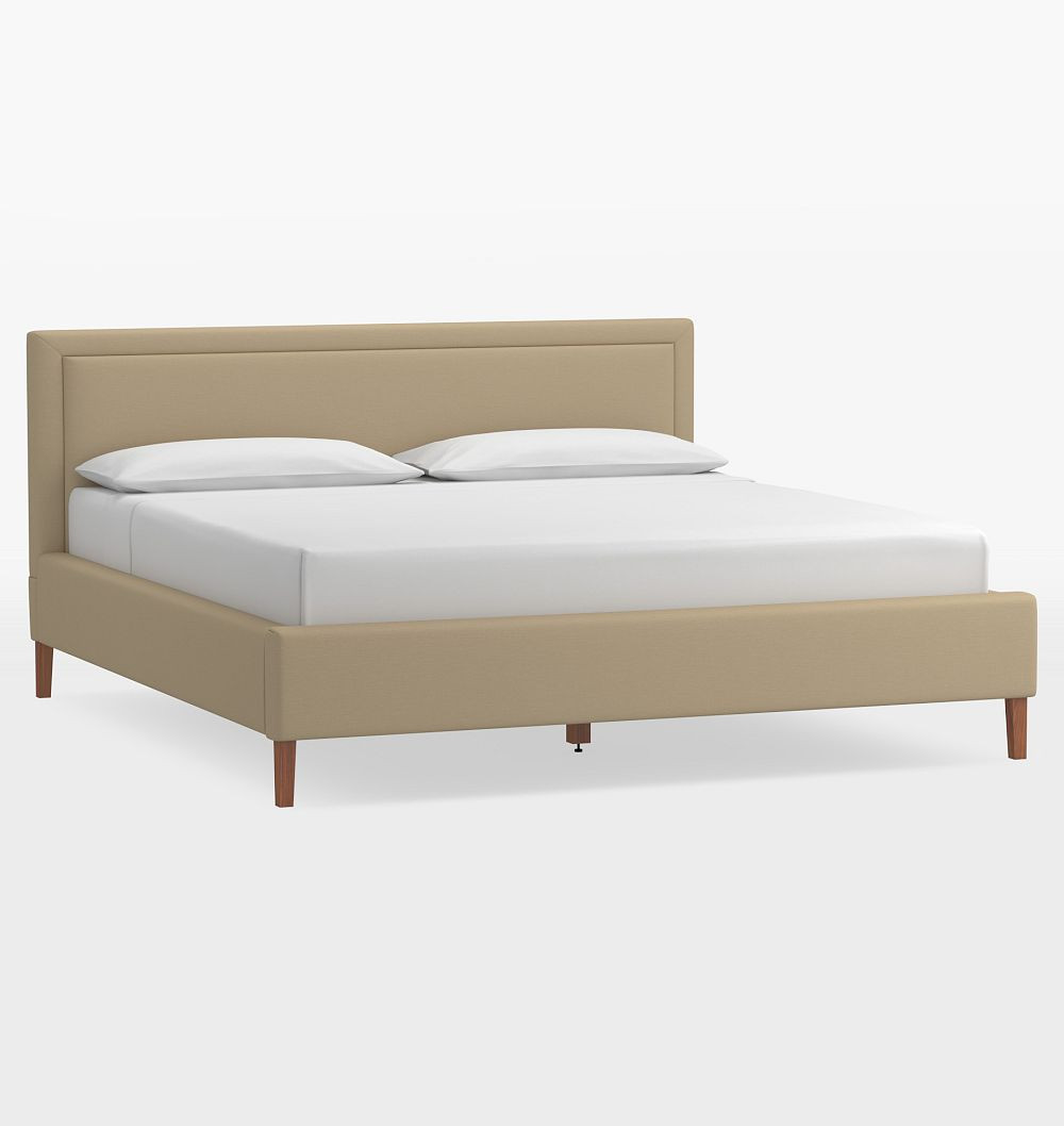 Melrose Upholstered Bed - King Bed - Gent Birch | Rejuvenation