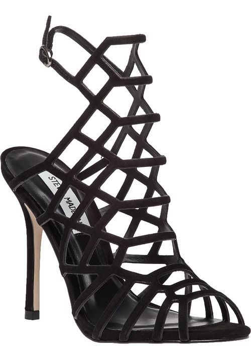 Slithur Black Suede Sandal | Jildor Shoes
