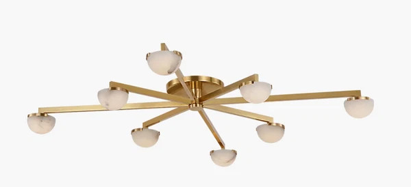 Pedra Extra Large Staggered Arm Flush Mount | Greene & Co Interiors