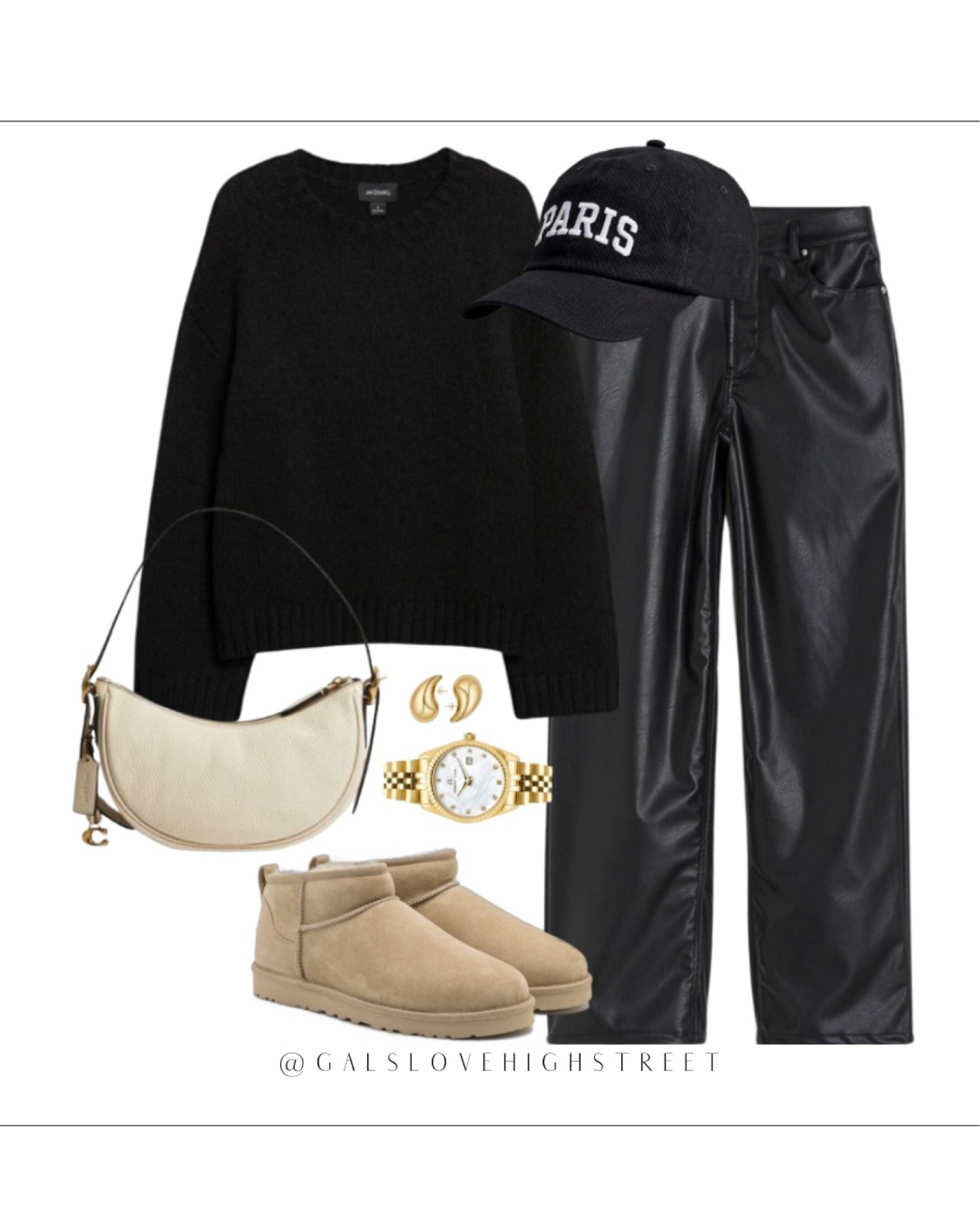 LEATHER TROUSERS 
KNITWEAR 
ULTRA MINI UGGS 

#LTKshoecrush #LTKstyletip #LTKeurope