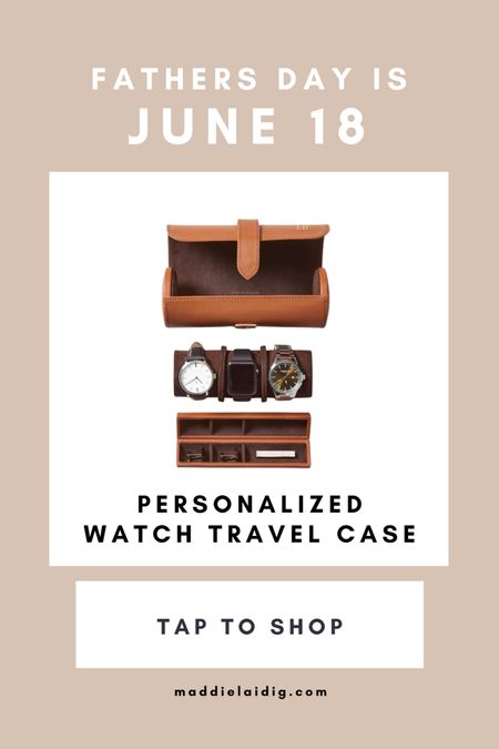 Father’s Day is June 18! This personalized watch case is practical for traveling. Free shipping on orders over $100 this weekend with code WEEKEND #fathersday #giftguide #personalizedgift #giftsformen #giftsfordad

#LTKmens #LTKGiftGuide #LTKFind