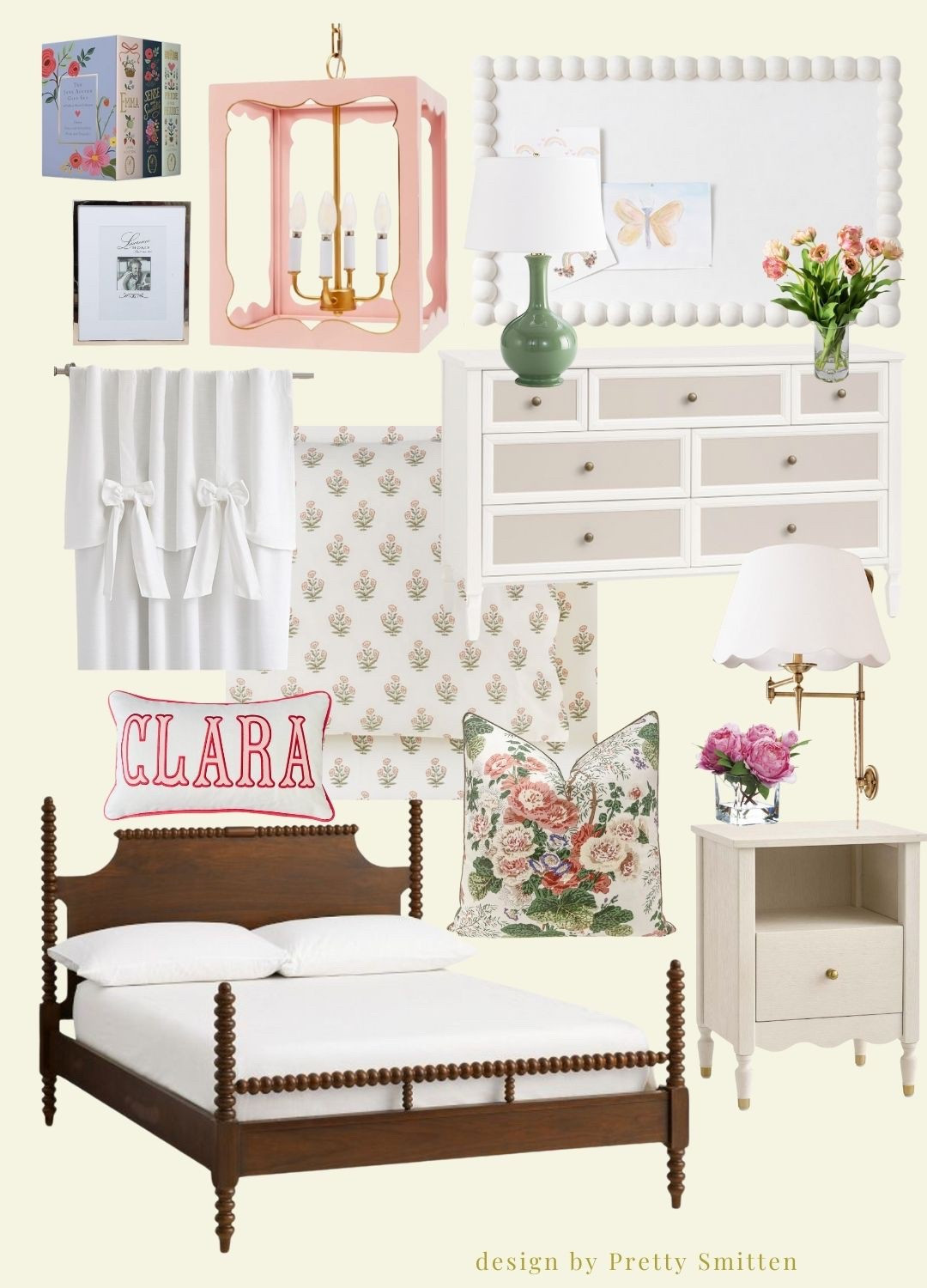 Classic, Southern little girls room design --- questions for me? Reach out via DM on Insta @prettysmitten and I'm always happy to chat design.
--------
Traditional home, kids room, kids room design, home decor, Southern home, grandmillennial kids room, little girls room, girls room, home inspo, interior inspo, room design board, interior design
 

 #LTKHome