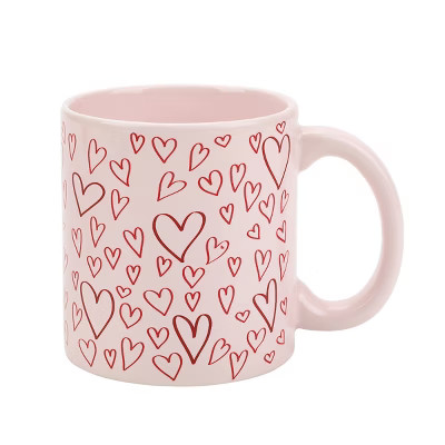 Hearts Pink 16 Oz Ceramic Mug | Target
