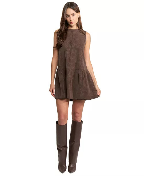 Women's Pauline Sleeveless Round Neck Mini Dress | Macy's