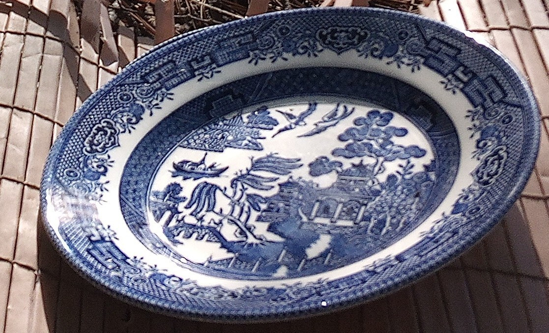 Set Of 2 CHURCHILL Dinner Plate 10-1/4"  BLUE WILLOW STAFFORDSHIRE ENGLAND | eBay US