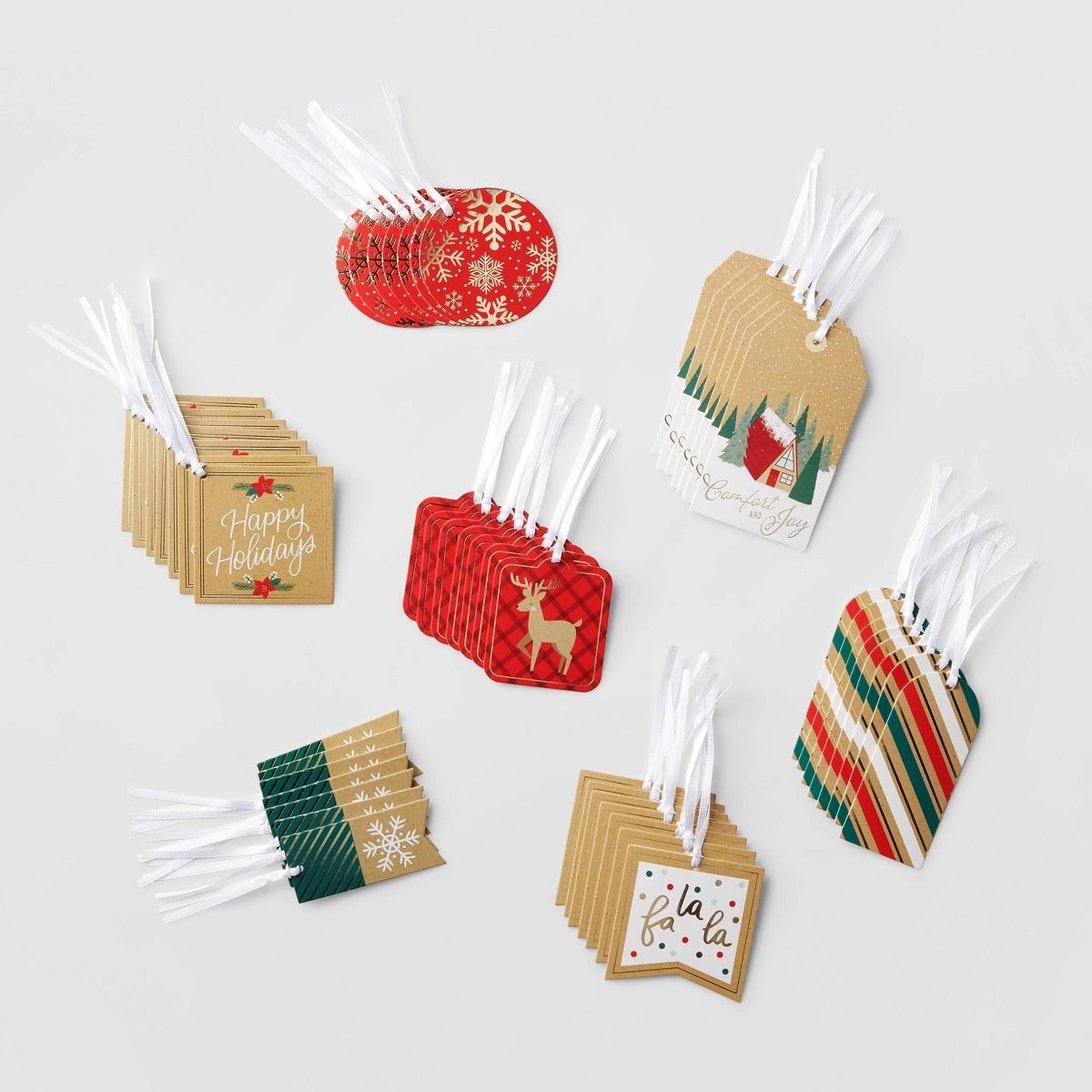 50ct Paint Can Christmas Gift Tags Red/Green/Kraft - Wondershop™ | Target