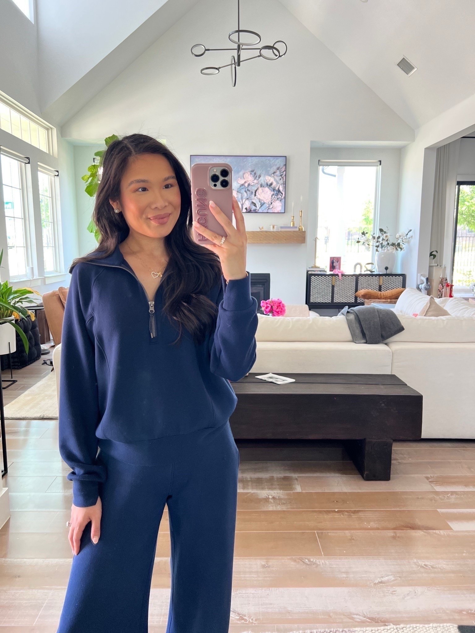 Casual outfit with the Spanx air essentials set with wide leg pants. 20% off for the LTK x Spanx Spring Sale! Wearing size XS in both and petite in the bottoms. Perfect Mom outfit when you still want to be more elevated than leggings. Great for spring or travel!

#LTKSpringSale #LTKootd #LTKTravel