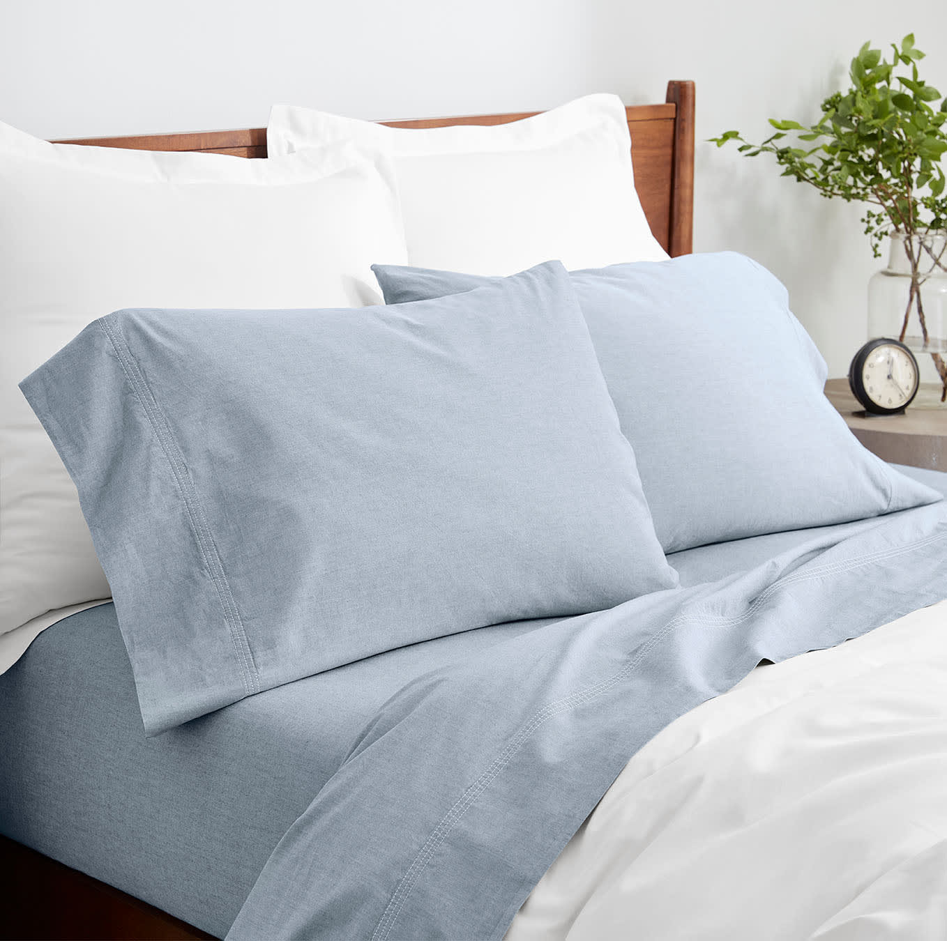 Chambray Triple Stitch Sheet Set | Boll & Branch