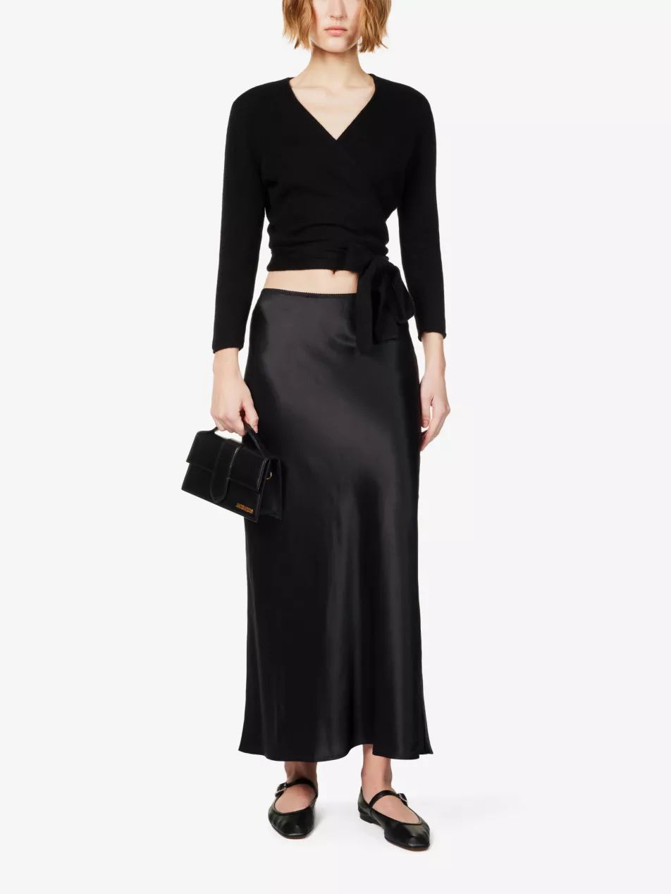 Layla flared-hem silk midi skirt | Selfridges