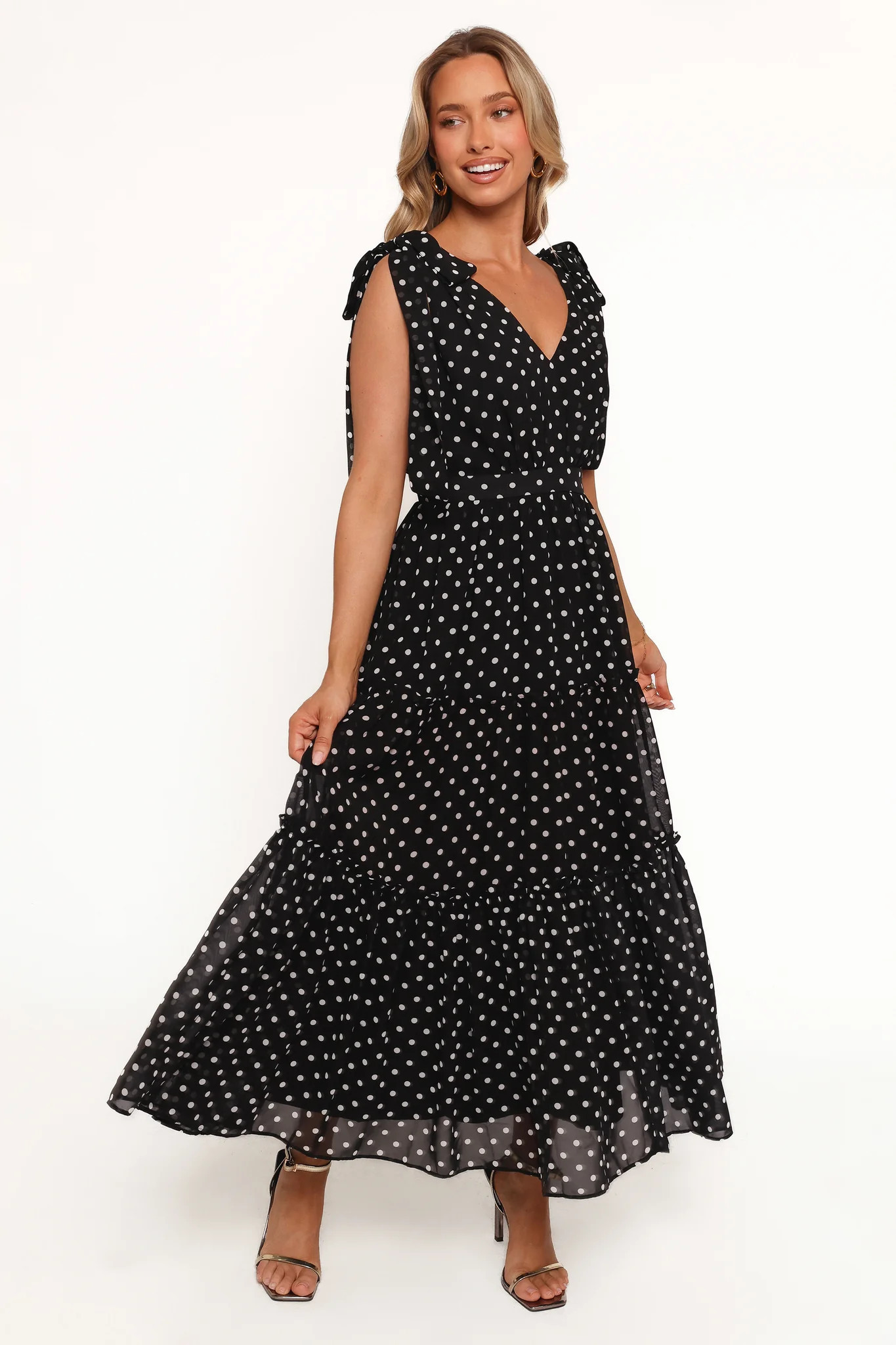 Ada Maxi Dress - Black Polka Dot | Petal & Pup (US)