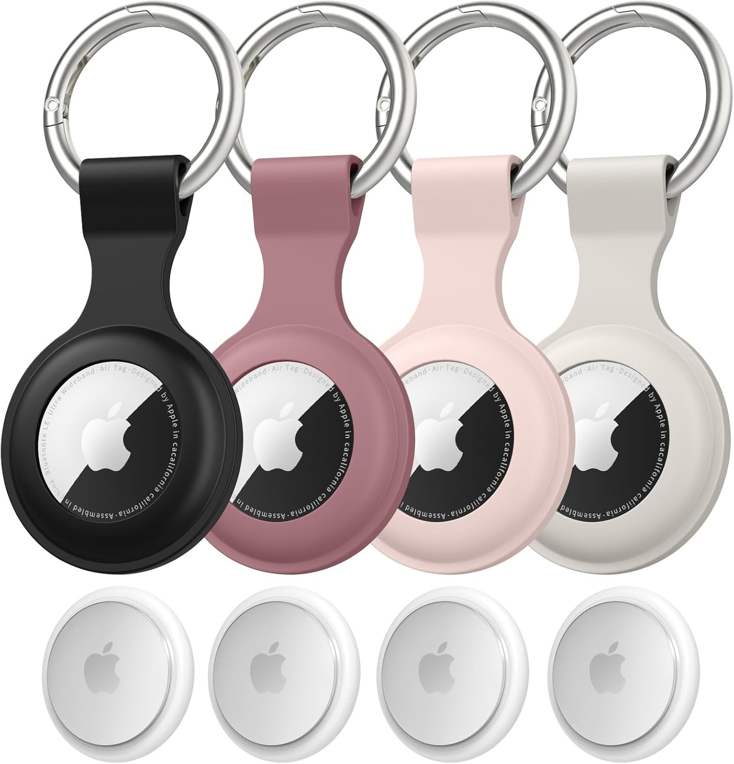 4 Pack Airtag Case Holder for Apple Air Tag, Airtag Case with Anti-Lost Keychain, Silicone Protec... | Amazon (US)