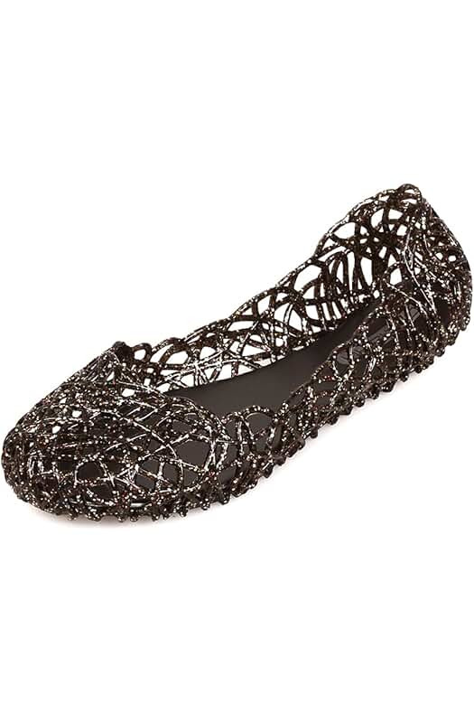 Womens Sandals Flat Jelly Shoes Slip On Hollow Out Loafers… | Amazon (US)