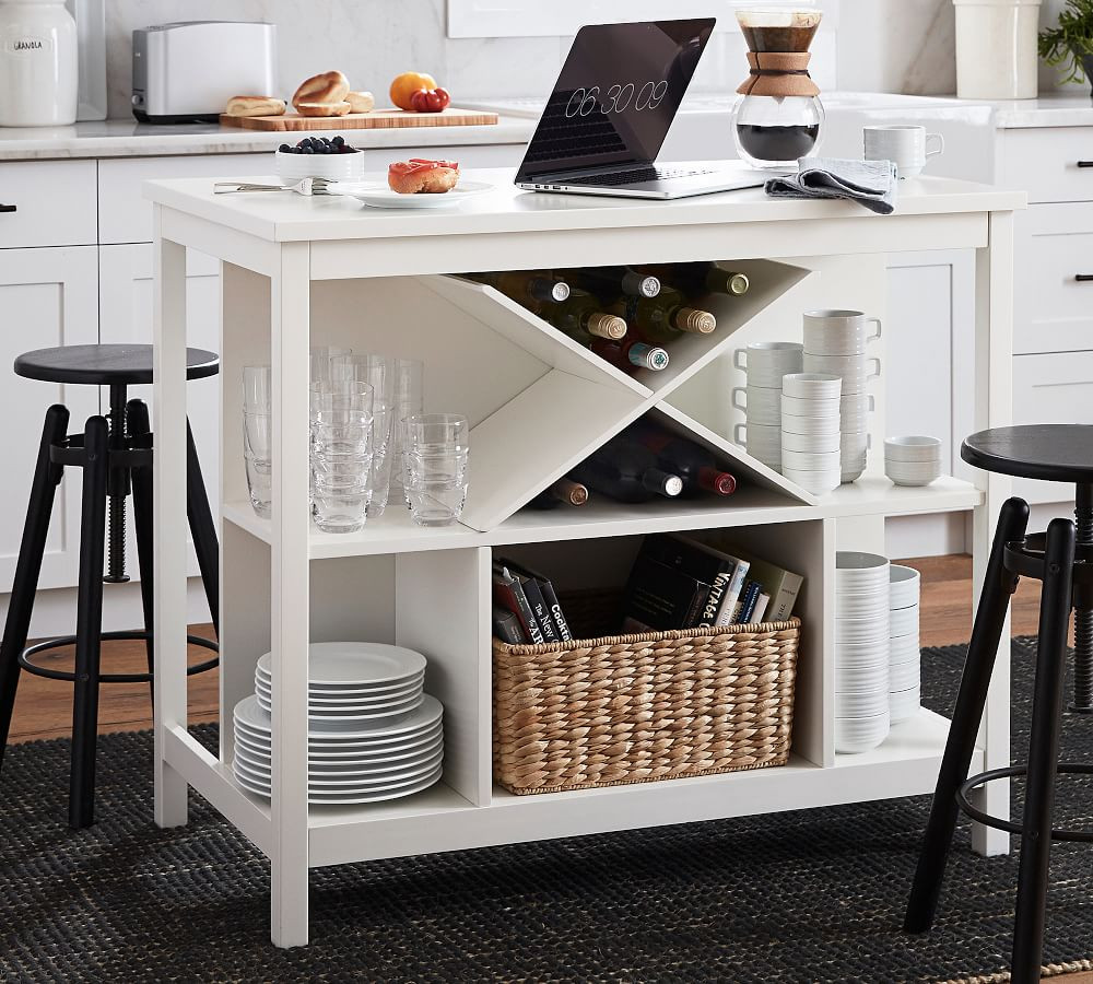 Drake Kitchen Island, Antique White, 42&amp;quot;L x 24&amp;quot; W | Pottery Barn (US)
