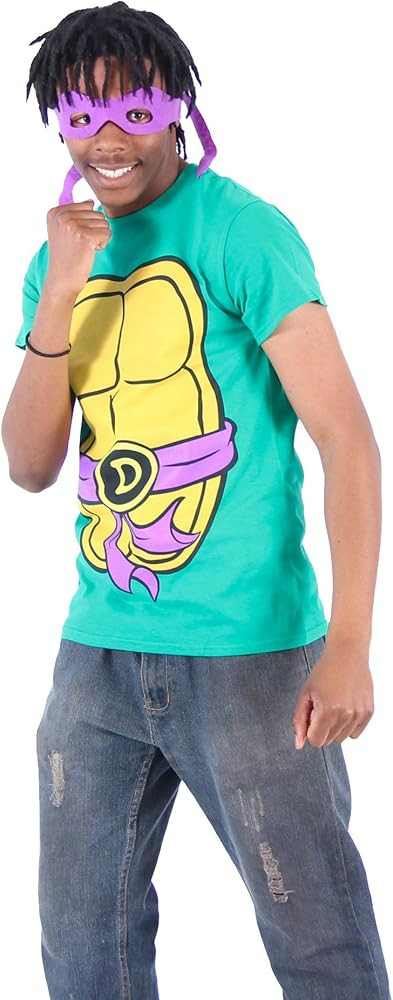 Teenage Mutant Ninja Turtles TMNT Costume Green T-Shirt with Eye Mask | Amazon (US)