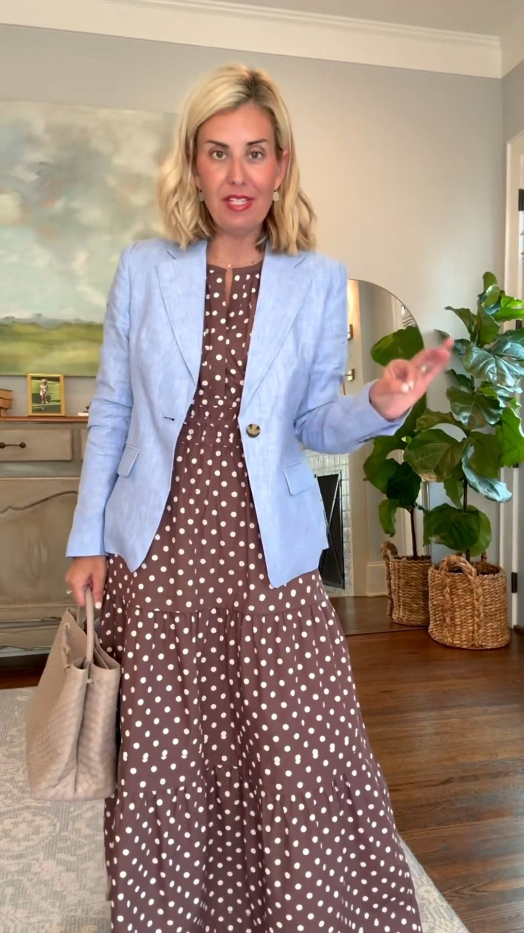 Polka dot perfection in the form of a dress - a dress we are mixing and matching all the ways! Layer a blazer or a sweater to change up the look, and be glad you can grab it all under $100 a piece when you shop @quince. Oh, and be sure to add my go to slide on shoes & everyday handbags! 

I’m in size XS in almost everything at Quince! #quincepartner

#LTKOver40 #LTKdayinmylife #LTKmomlife
