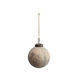Amazon.com: Creative Co-Op 4" Round Engraved Ball w/Stripes, Distressed Brown Glass Ornaments, Mu... | Amazon (US)