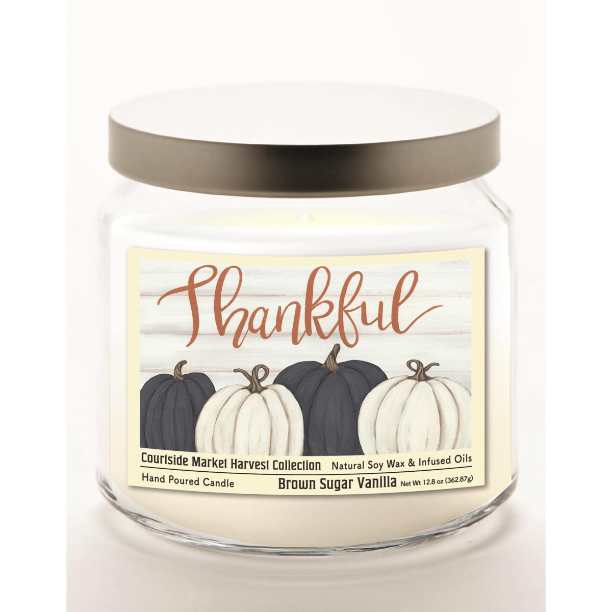 Courtside Market Thankful Pumpkin Brown Sugar Vanilla Soy Wax Candle - 20660699 | HSN | HSN