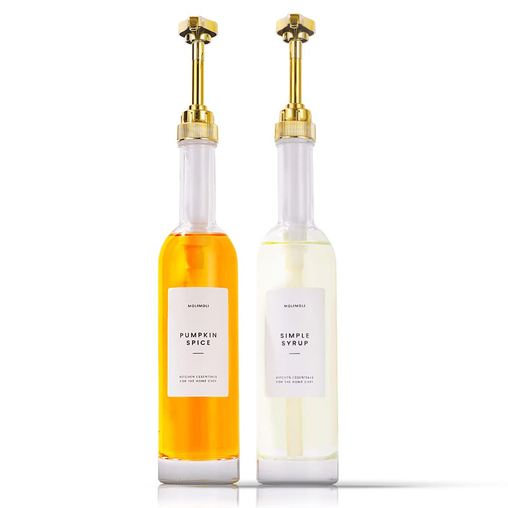 MoliMoli Coffee Syrup Dispenser for Coffee Bar, 350mlCoffee Pump Dispenser, Glass Syrup Bottle w.... | Amazon (US)