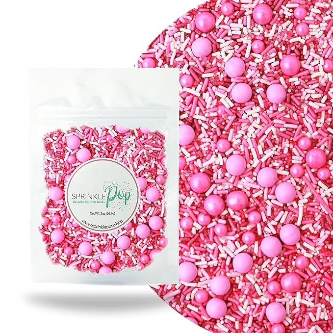 Pink Ombre Sprinkles Mix| Fuchsia Pink White Sprinkles For Princess Baby Shower Gender Reveal Gir... | Amazon (US)