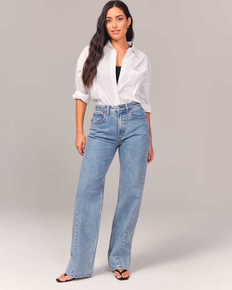 Curve Love High Rise Twisted Seam 90s Relaxed Jean | Abercrombie & Fitch (US)