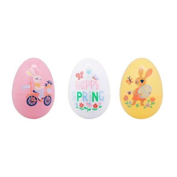 3ct Happy Spring Bunny Character Easter Plastic Eggs - Spritz™ | Target
