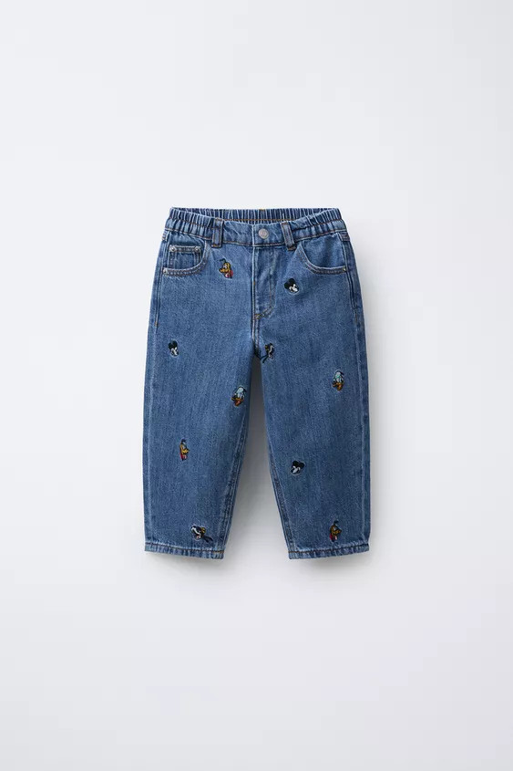 MICKEY MOUSE AND FRIENDS © DISNEY EMBROIDERED BAGGY JEANS | Zara US