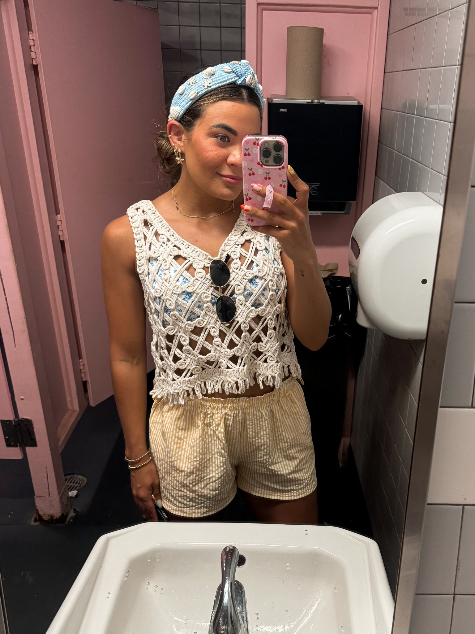 Crochet tank- small/medium
Boxer shorts- medium
Beach outfit, swim coverup 

#LTKSwim #LTKFindsUnder50 #LTKStyleTip