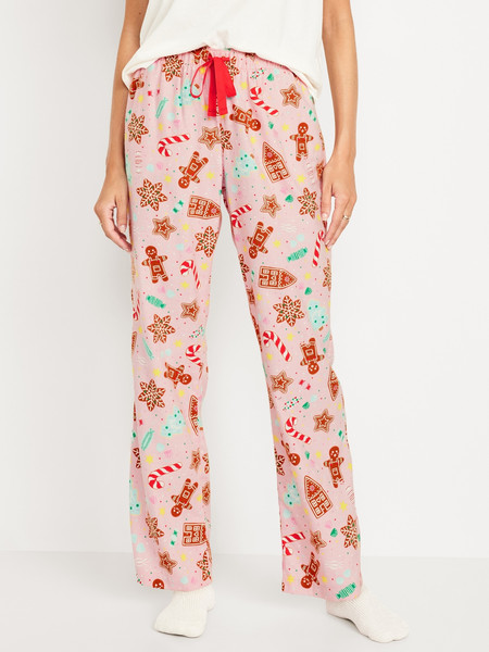 Mid-Rise Printed Flannel Pajama Pants | Old Navy (US)