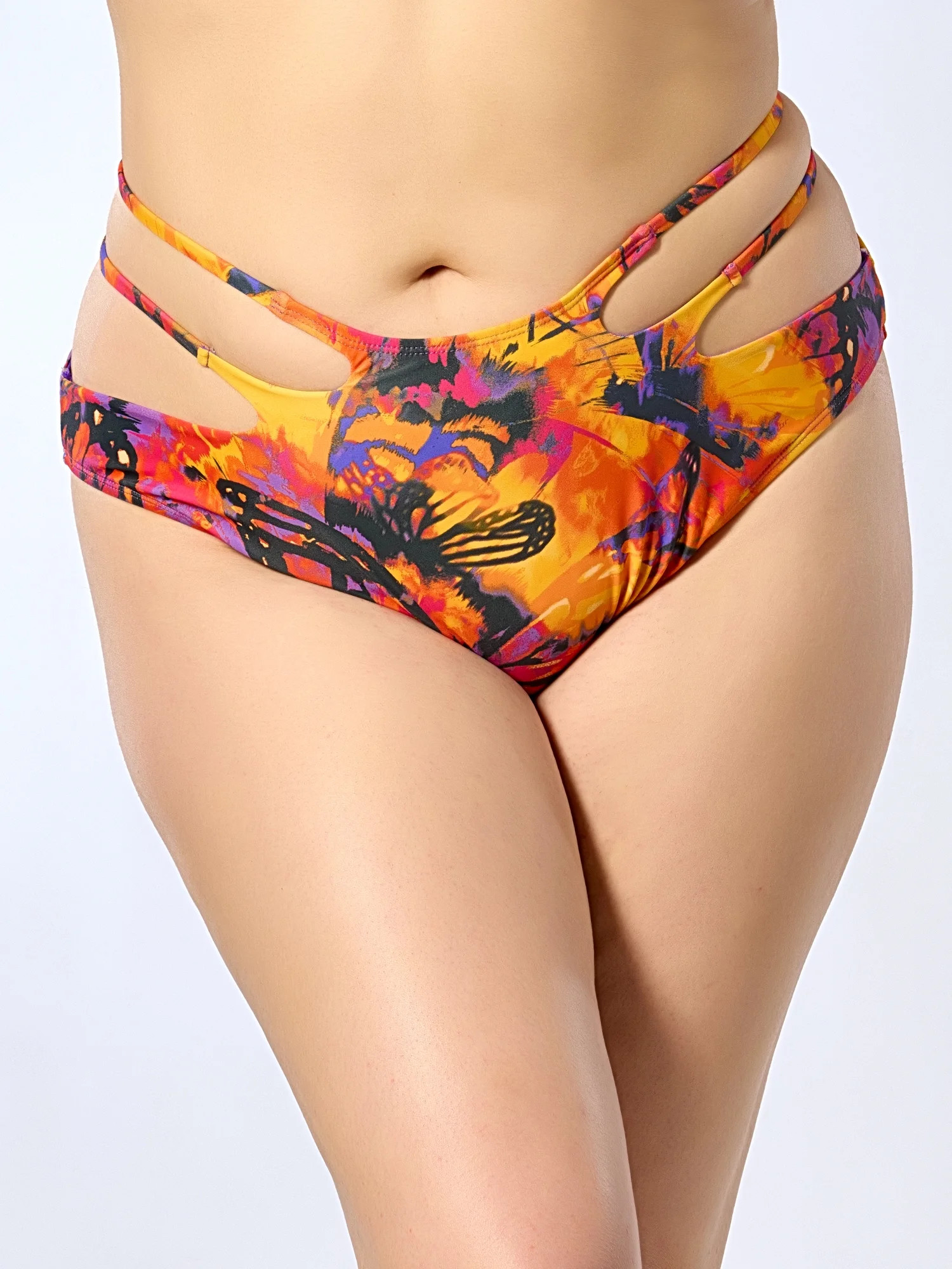 Hot Girl Summer by Megan Thee Stallion Women's Sunset Butterfly Bikini Bottoms, Sizes XS-XXL | Walmart (US)