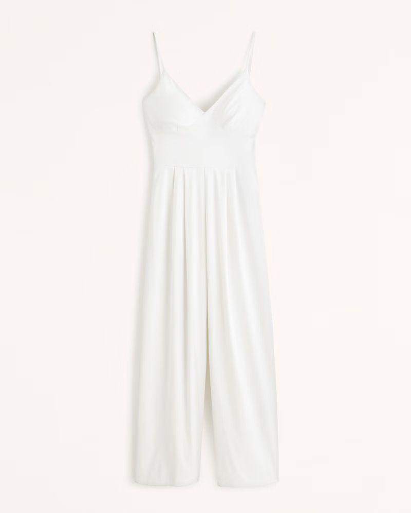 Plunge Satin Jumpsuit | Abercrombie & Fitch (US)