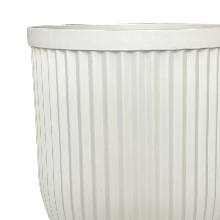 Better Homes & Gardens 16"W x 16"L x 15.8"H Ellan White Resin Plant Pot Planter | Walmart (US)