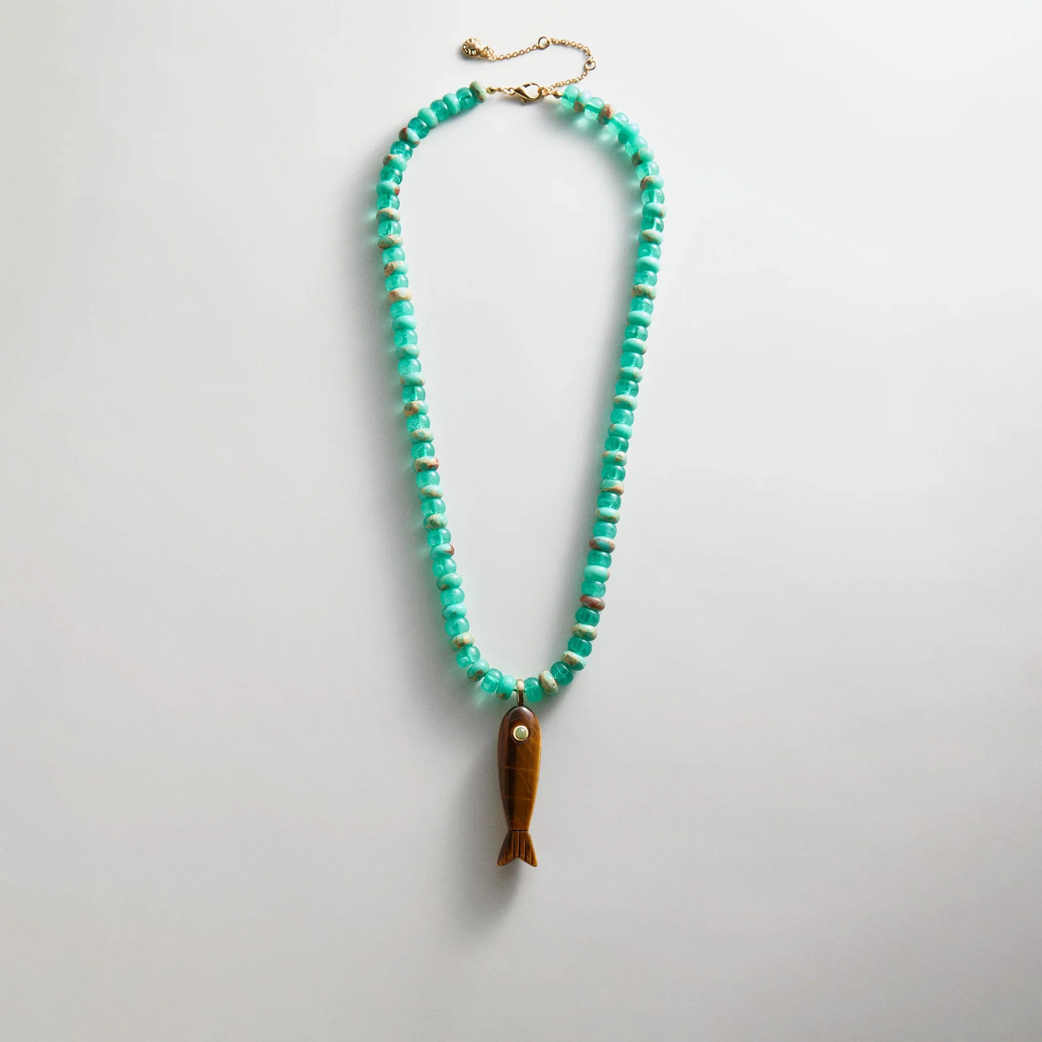 Sun Drift Semi-Precious Pendant Necklace - Brown Fish | BaubleBar