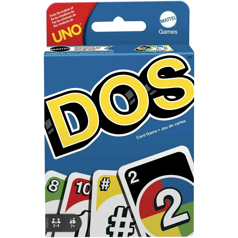 DOS Card Game for Family & Game Night from the Makers of UNO and Featuring Two Discard Piles - Wa... | Walmart (US)