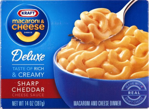 Kraft Deluxe Sharp Cheddar Macaroni & Cheese Dinner (14 oz Box) | Amazon (US)