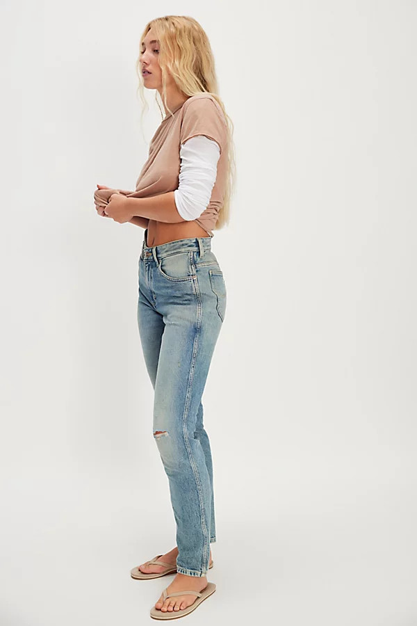 Lee Rider Slim Straight Jeans | Free People (Global - UK&FR Excluded)