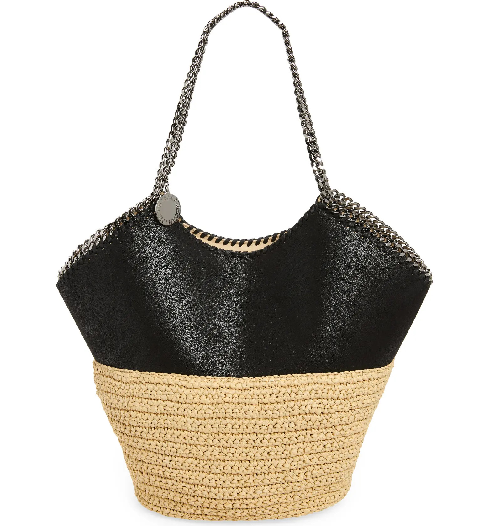 Stella McCartney Large Falabella Faux Leather & Raffia Tote | Nordstrom | Nordstrom