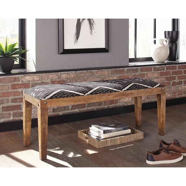 Nil Upholstered Wood Bench | Wayfair North America