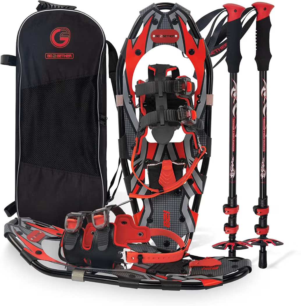 G2 21/25/30/36 Inches Light Weight Snowshoes with Toe Box, EVA Padded Ratchet Binding, Heel Lift,... | Amazon (US)