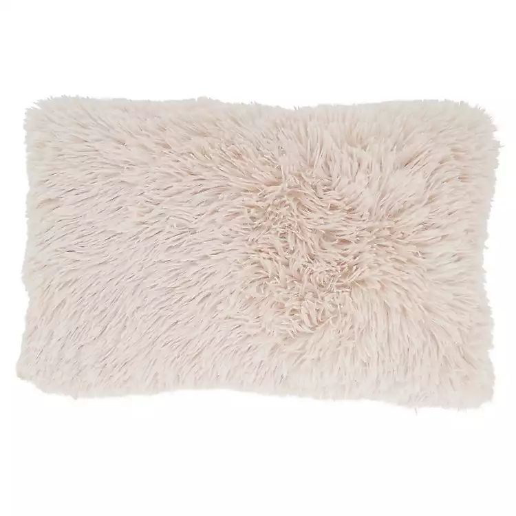 Natural Faux Fur Lumbar Pillow | Kirkland's Home