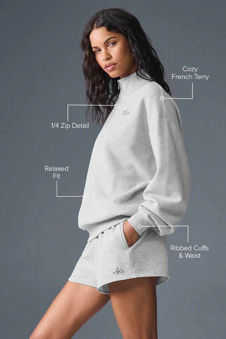 Accolade 1/4 Zip Pullover - Athletic Heather Grey | Alo Yoga (US)