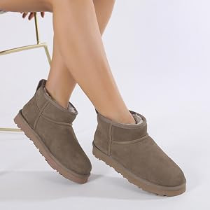 Mel&Syd 100% Australian Sheepskin Boots Womens - Upgraded Memory Foam Insole Waterproof Suede Ult... | Amazon (US)