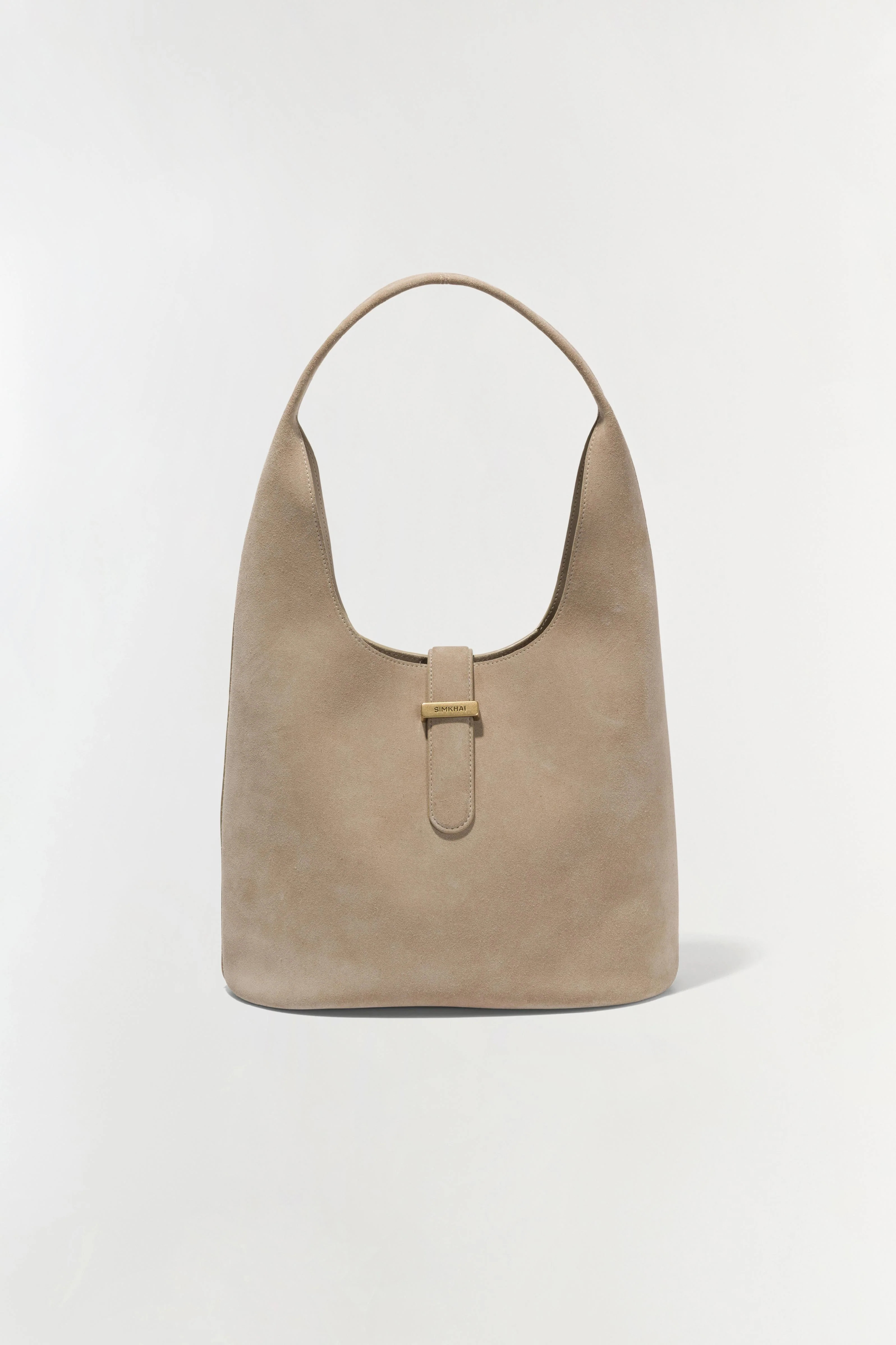 SIMKHAI Women's Khai Suede Hobo Bag in Desert | Simkhai