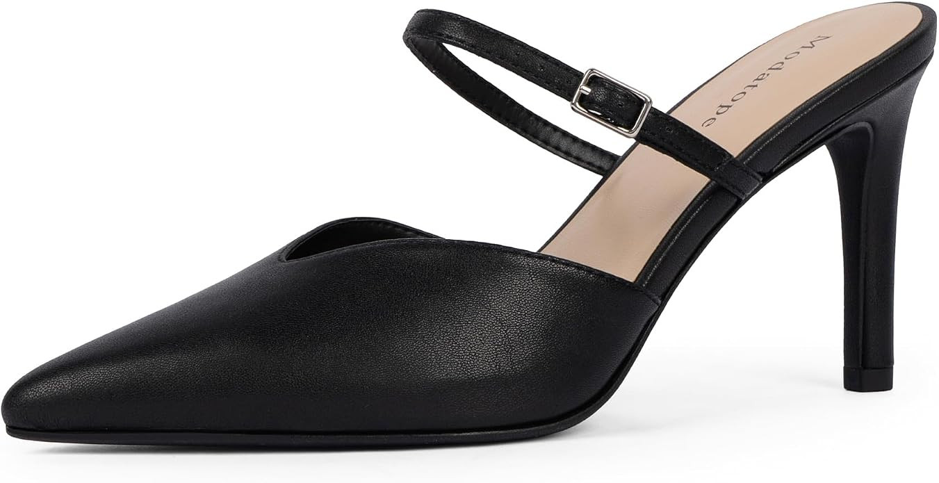 Modatope Pointed Toe Ankle Strap Heels for Women Stiletto Closed Toe Pumps Women Dress Party Mule... | Amazon (US)