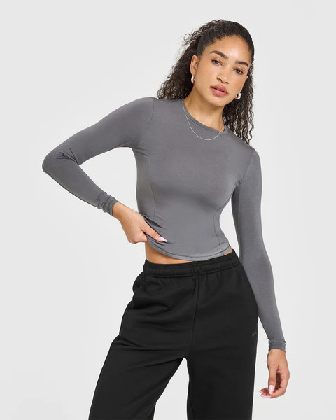 Mellow™ Soft Long Sleeve Top 
 Ash Grey | Oner Active (UK / US)