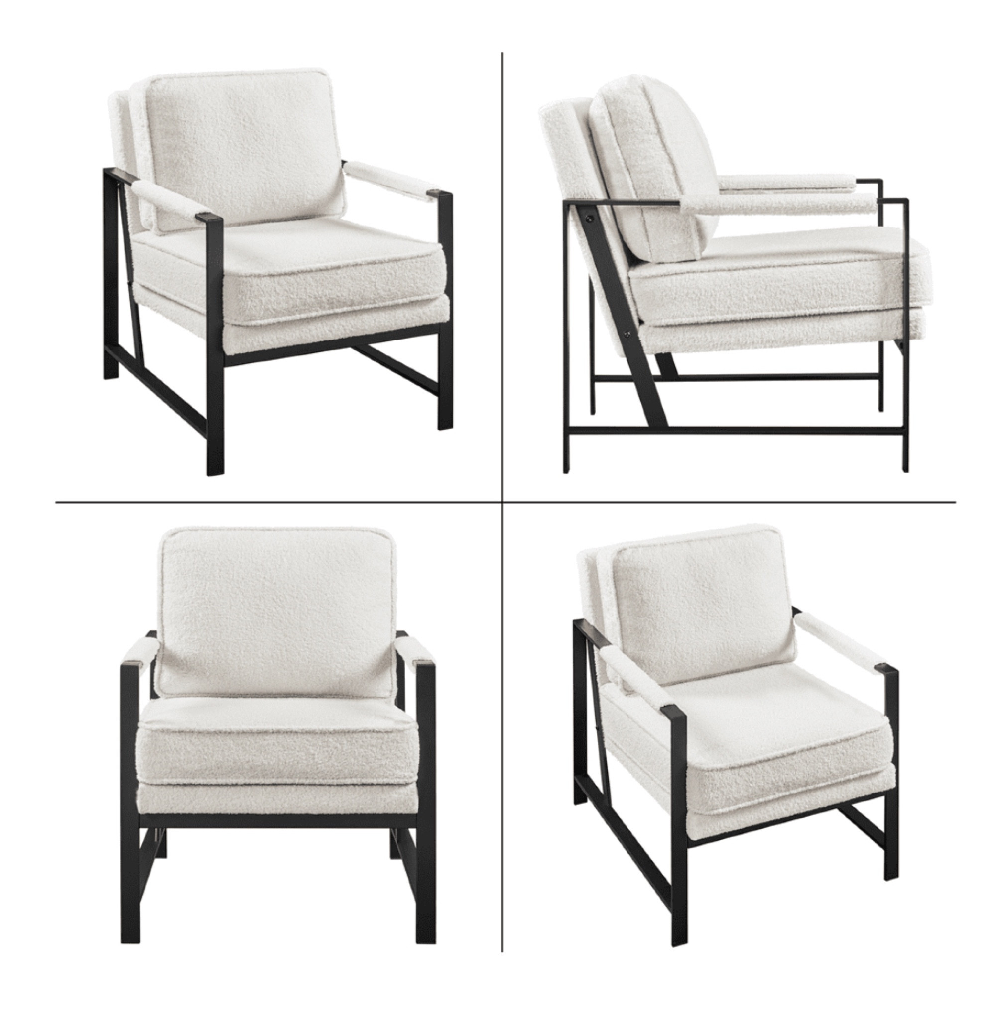 Modern chair with Boucle texture fabric.  Home decor. Home furnishings. Budget friendly 

#LTKhome